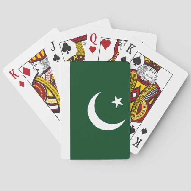 Spielkarten mit der Flagge Pakistans (Rückseite)