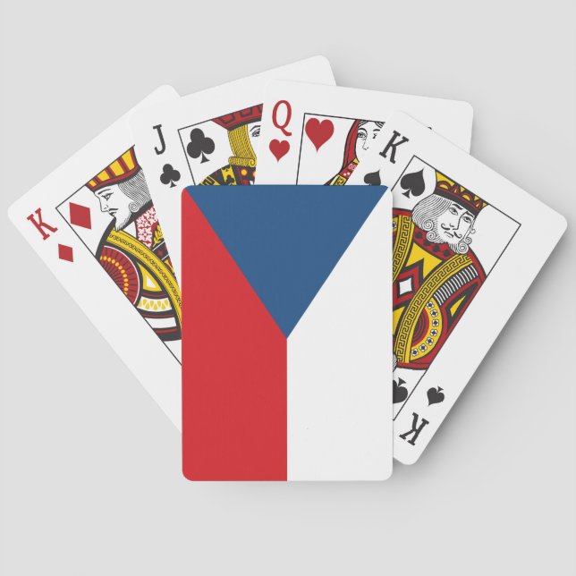 Spielkarten mit der Flagge Tschechiens (Rückseite)