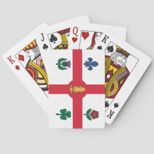 Spielkarten mit der Flagge von Montreal