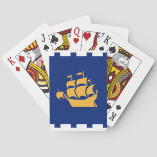 Spielkarten mit der Flagge von Quebec City