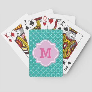 Spielkarten Monogramm marokkanischen quatrefoil