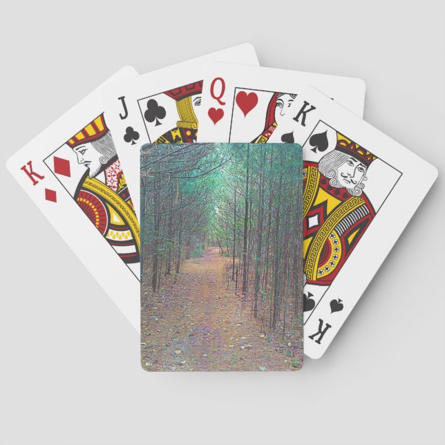 Spielkarten - Natur-Hintermuster-volles Foto (Rückseite)