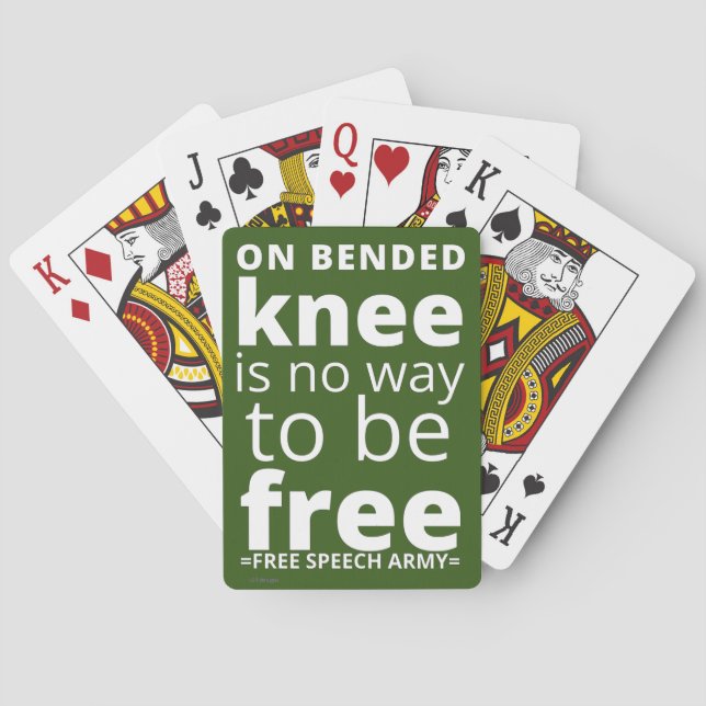 Spielkarten "ON BENDED KNEE.." (Rückseite)