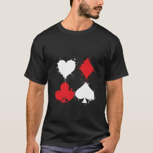 Spielkarten Poker Er Pik Diamant Kreuz Casino T-Shirt