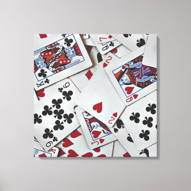 Spielkarten Poker Games Queen King Leinwanddruck (Vorderseite)