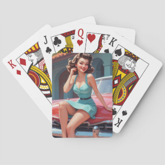 Spielkarten, Pokerkarten, Button-up, Brünett Spielkarten