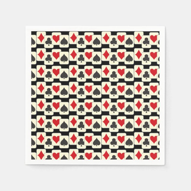 Spielkarten-Quartett Serviette (Vorderseite)
