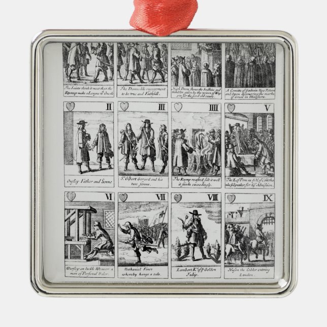 Spielkarten Silbernes Ornament (Vorne)