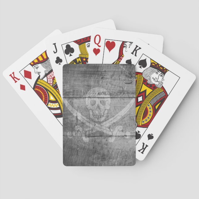 Spielkarten, Standardindex-Gesichter - Schädel Spielkarten (Rückseite)