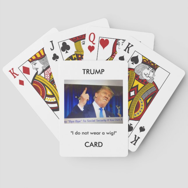 Spielkarten Trumpf-Donald Trumpbildes/-zitats (Rückseite)