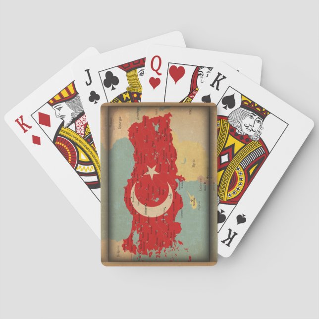 Spielkarten - Türkische Flagge/Türkiye 19 V; ) (Rückseite)