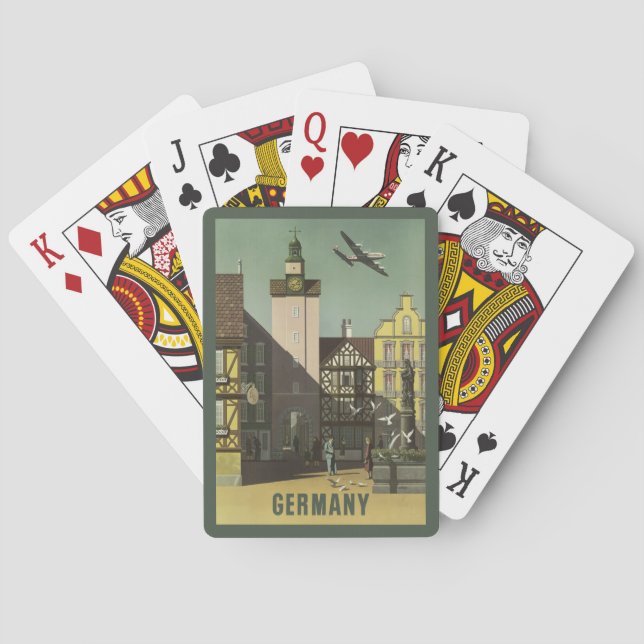 Spielkarten Vintager Reise DEUTSCHLANDS (Rückseite)