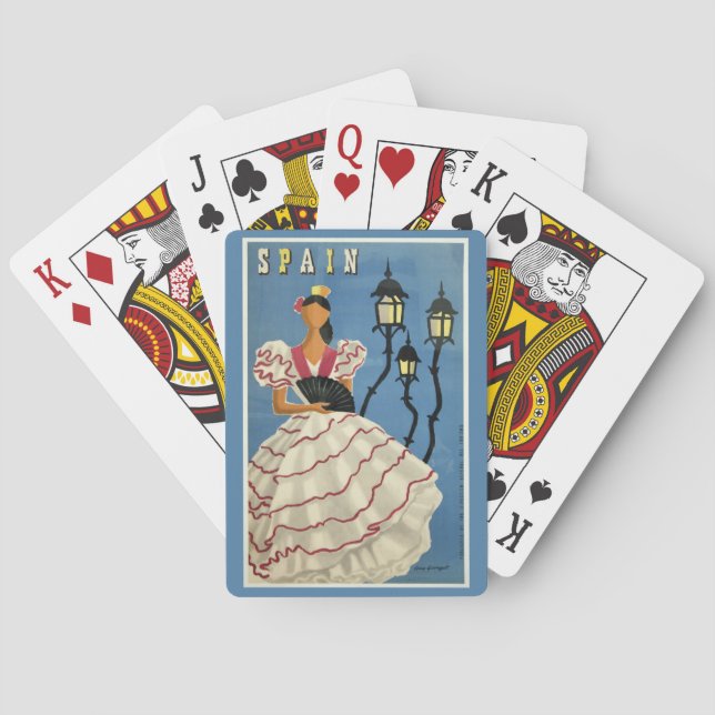 Spielkarten Vintager Reise SPANIENS (Rückseite)