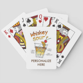 SPIELKARTEN - WHISKY-SAURE REZEPT-COCKTAIL-KUNST