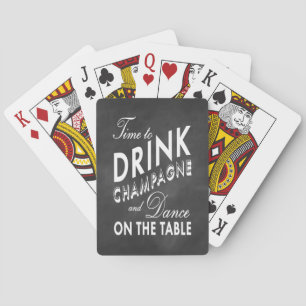 Spielkarten Zeit zum Champagnertrinken