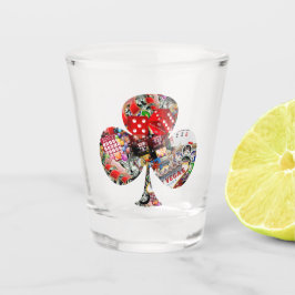 Spielkartengestalt * Gamblers Freude Schnapsglas