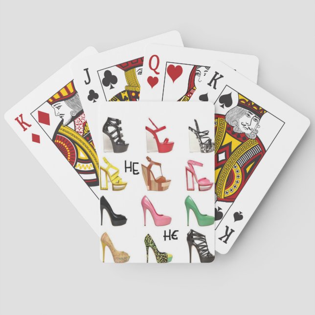 Spielkartenschuhe für ihren weißen Rücken Spielkarten (Rückseite)