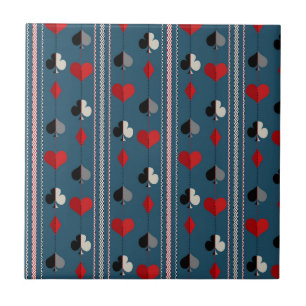 Spielkartensymbole. Für Pokerliebhaber. Fliese