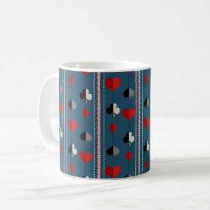 Spielkartensymbole. Für Pokerliebhaber. Kaffeetasse