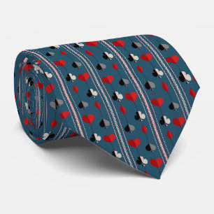 Spielkartensymbole. Für Pokerliebhaber. Krawatte