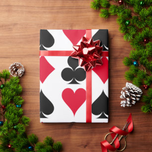 Spielkartensymbole Muster Geschenkpapier