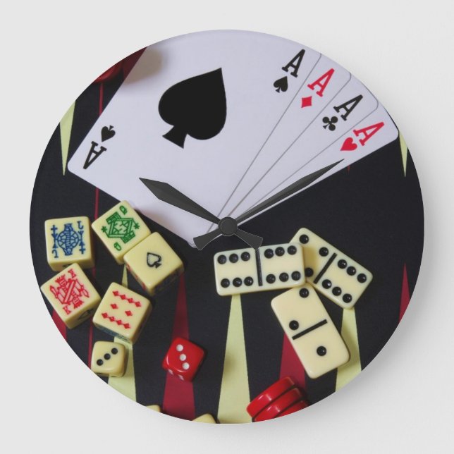 Spielkasino Große Wanduhr (Vorderseite)