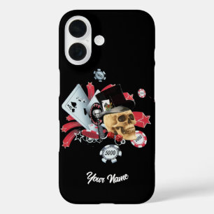 Spielkasino Skull iPhone 16 Hülle