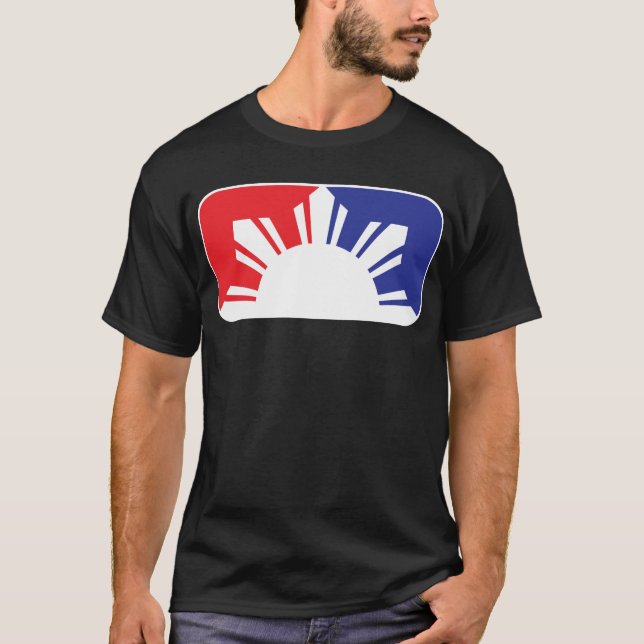 Spielklasse-philippinische Flagge - halb T-Shirt (Vorderseite)