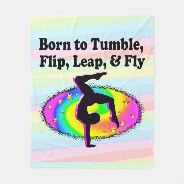 SPIELMÄDCHEN UND DREHEND GYMNASMÄDCHEN FLEECEDECKE (Vorderseite)