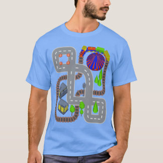 Spielmatratzzug Und Autorennbahn Auf Daddys Rücken T-Shirt