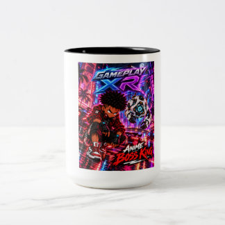 Spielmechanik XR Anime Boss King Neon Stadt Gamer  Zweifarbige Tasse