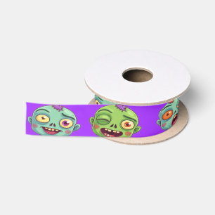 Spielmonster Zombies für Halloween Satinband