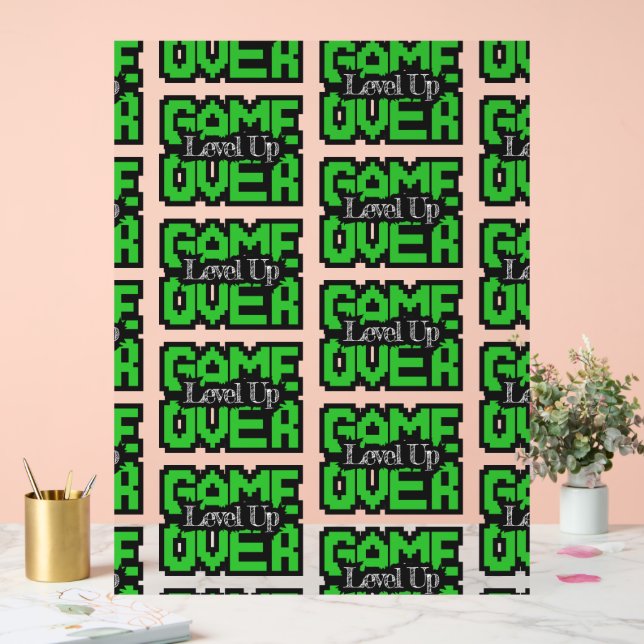 Spielover, Level Up: Retro Pixel Sandbox Adventure Acrylschild (Hochzeit)