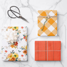 SPIELPLATTEN UND STREIFEN FÜR DIE BLUME DES AUTUMN GESCHENKPAPIER SET