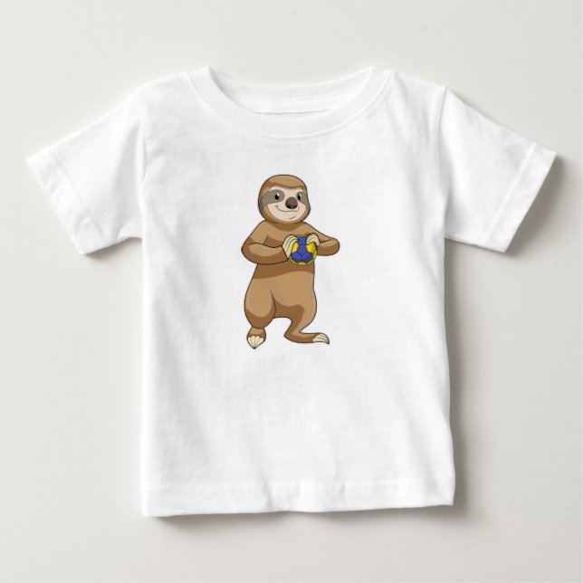 Spielplatz als Handballspieler mit Handball Baby T-shirt (Vorderseite)