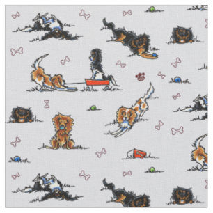 Spielplatz Cavalier CKCS Spaniels Oyster Stoff