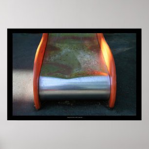 Spielplatz für Kinder 10 Rutsche nach Regen Poster