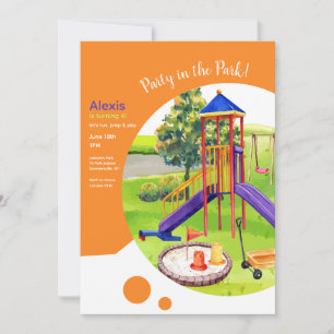 Spielplatz-Geburtstagsfeier Einladung