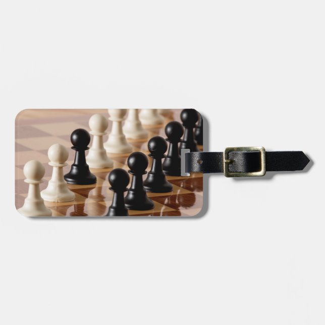 Spielplätze auf dem Schachbrett Gepäckanhänger (Vorderseite horizontal)