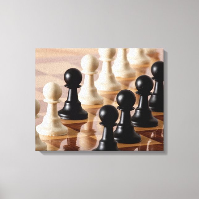 Spielplätze auf dem Schachbrett Leinwanddruck (Vorderseite)
