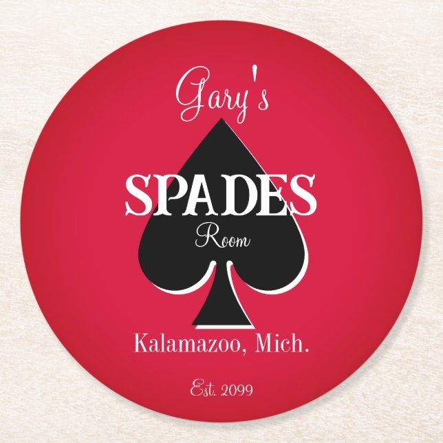 Spielsaal Runde Untersetzer (Vorderseite)