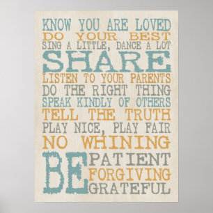 Spielsaalordnung Poster