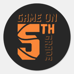 Spielspass am 5. Klasse Basketball erster Scho-Tag Runder Aufkleber