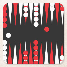 Spielspass für Backgammon Board Rechteckiger Pappuntersetzer
