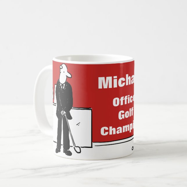 Spielspass für Office Golf Lover Kaffeetasse (Vorderseite Links)