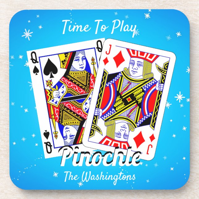 Spielspass für Pinochle   Getränkeuntersetzer (Vorderseite)