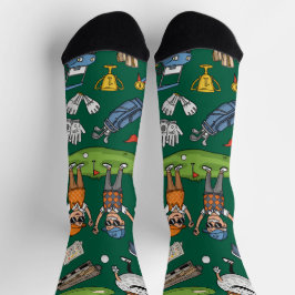 Spielspass und Niedliche Golfspielkunst Socken