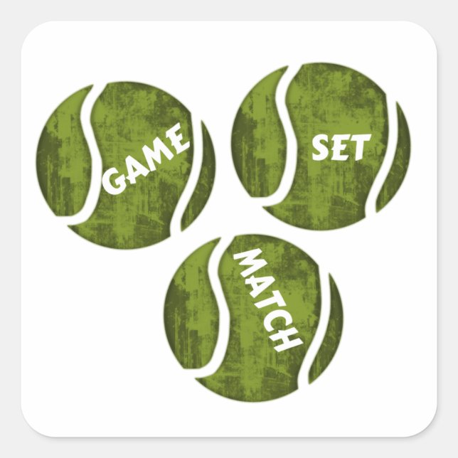 SPIELSPIELE SET QUADRATISCHER AUFKLEBER (Vorderseite)