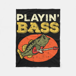 Spielt B Fisch Gitarre Cool Fishing Bist Spieler M Fleecedecke