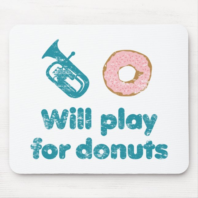 Spielt Baritone für Donuts Mousepad (Vorne)